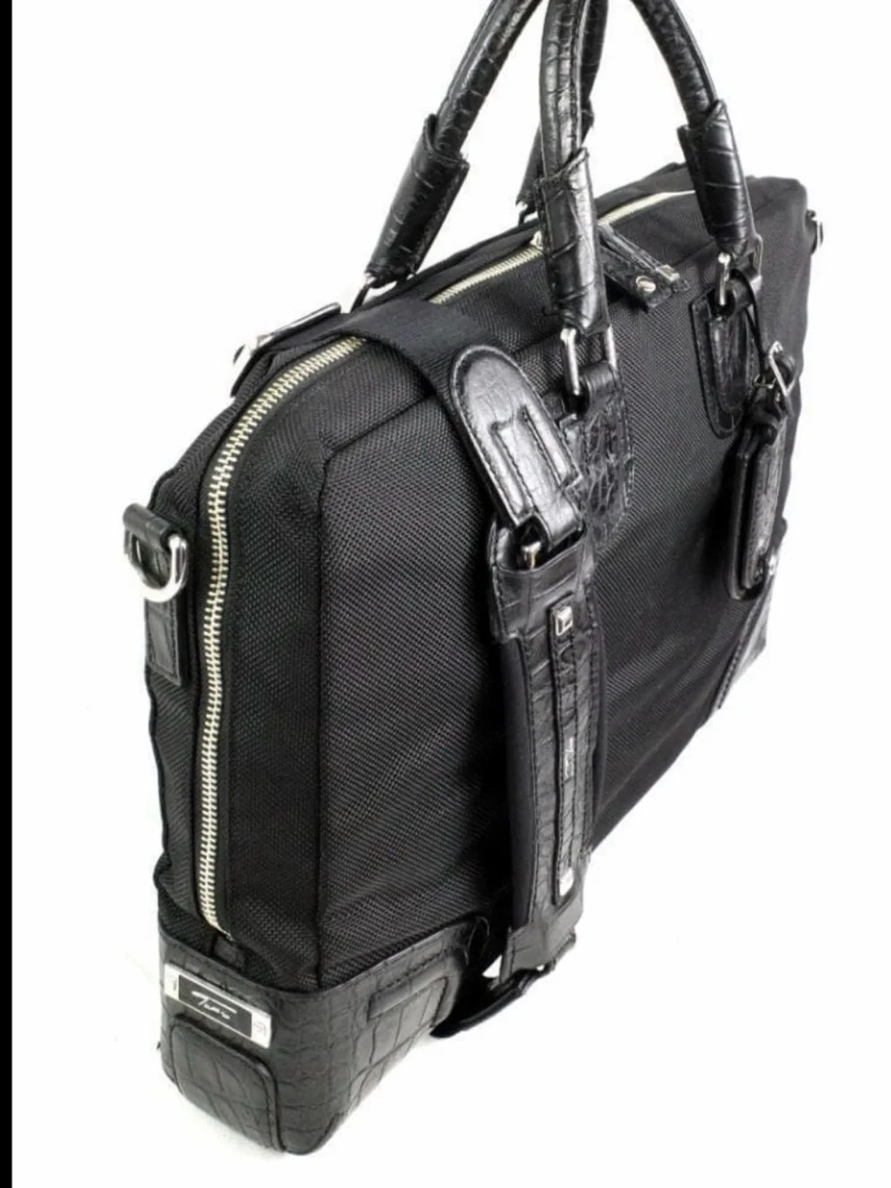TUMI T-Tech 73232D Black Ballistic Nylon Laptop Briefcase Messenger Bag